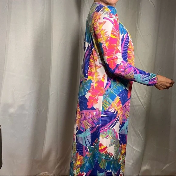 GORGEOUS COLOURFUL COVER UP DUSTER - Picture 5 of 6